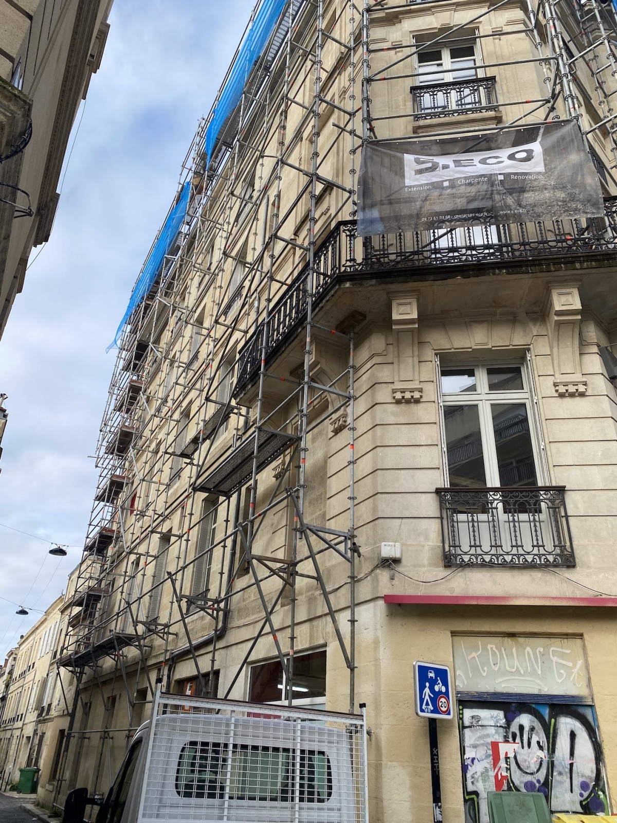 Travaux de restauration d'un immeuble bordelais 2023 : Travaux - Faades