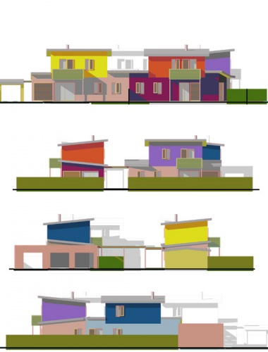 GROUPEMENT D'HABITATIONS-OSSATURE BOIS : FACADIER